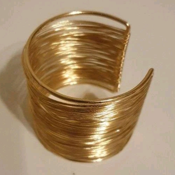 💖 2/$30 Women's Gold plated ethnic boho multi strands wide cuff wrist Bracelet - Picture 15 of 16